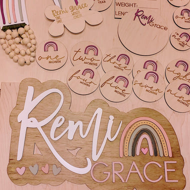 Boho Rainbow Nursery/Name Signs