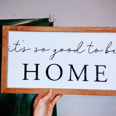 It's so good to be home