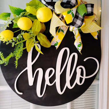Lemon Themed Door Hanger