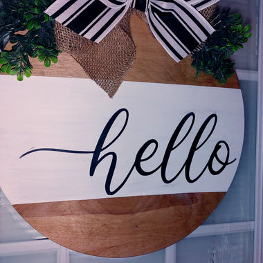 Hello 16" Door Hanger