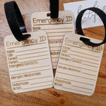 CHILD'S EMERGENCY ID TAGS