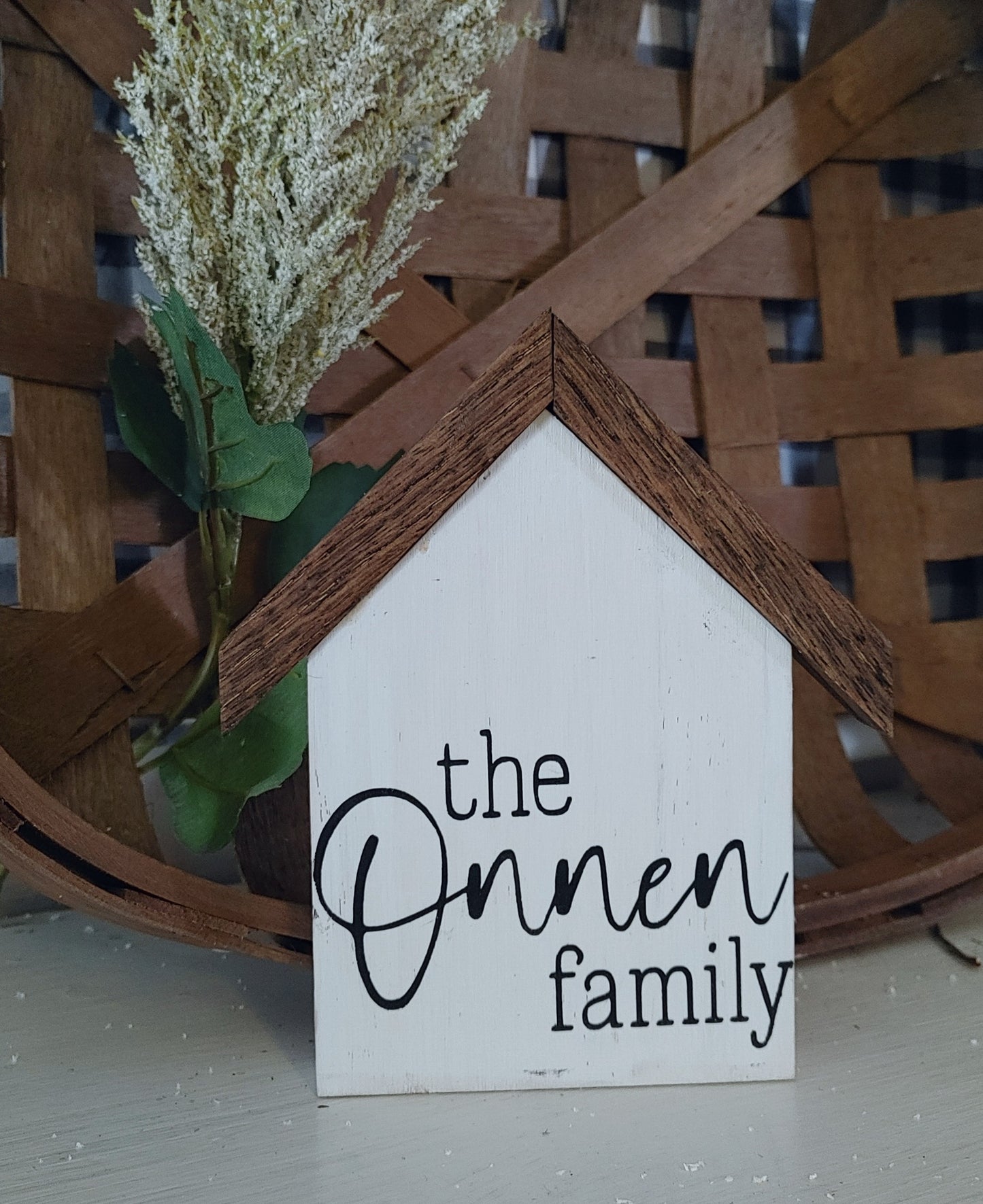 Mini House Shelf Decor with roof