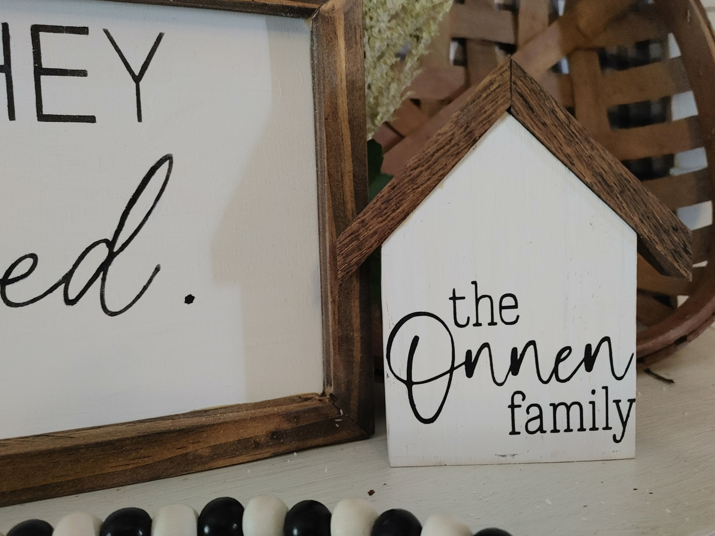 Mini House Shelf Decor with roof