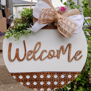Cane Rattan 3D Door Hanger
