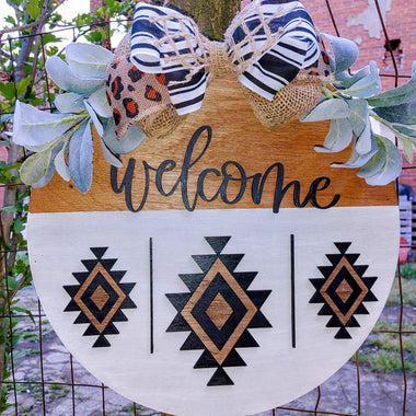 Welcome/Aztec Door Hanger