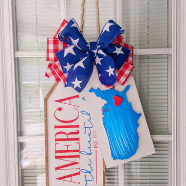 America the beautiful - 3D - XL door tags