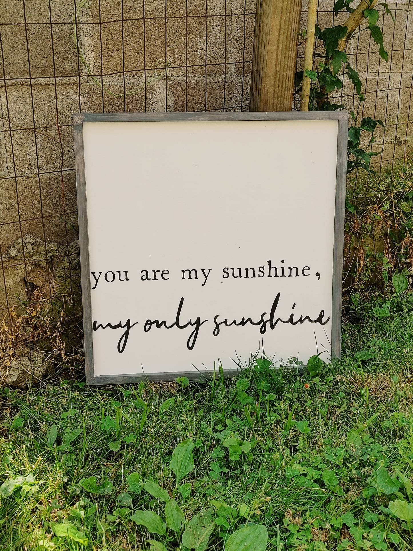 You are my sunshine, my only sunshine.