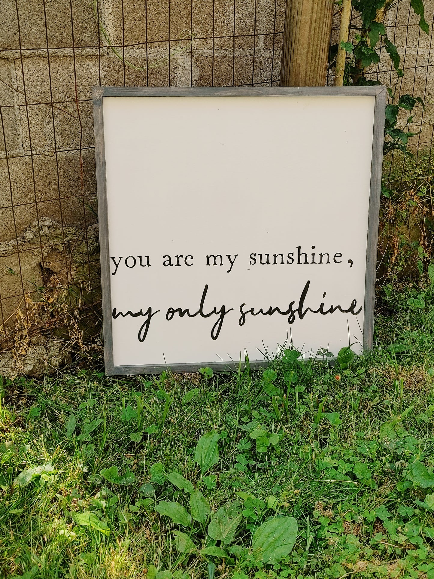 You are my sunshine, my only sunshine.