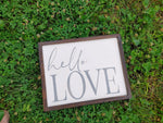 hello love - large bedroom sign