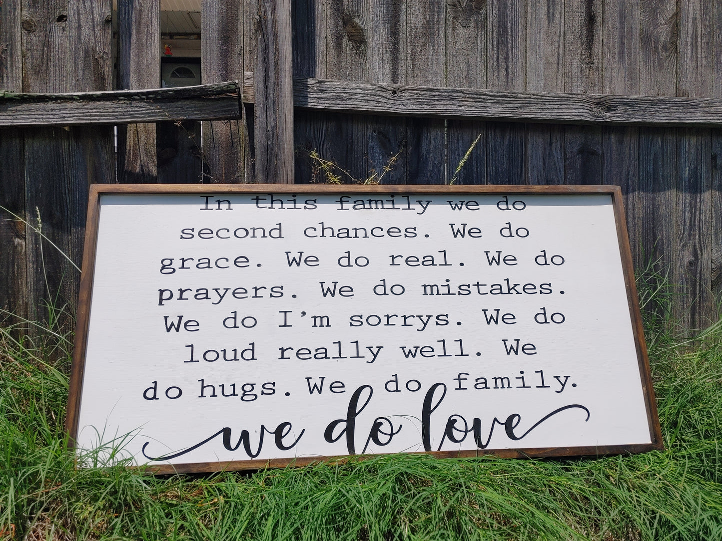 24x48" we do love - family sign