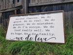 24x48" we do love - family sign