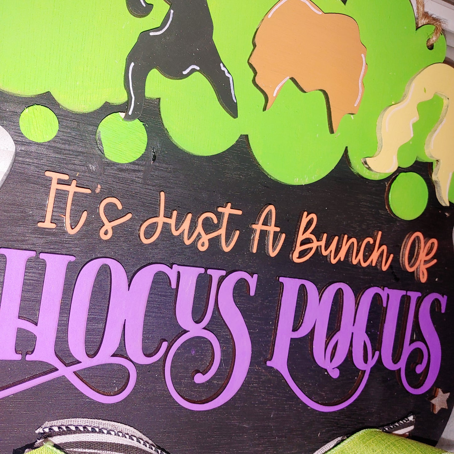 Hocus Pocus Cauldron Door Hanger