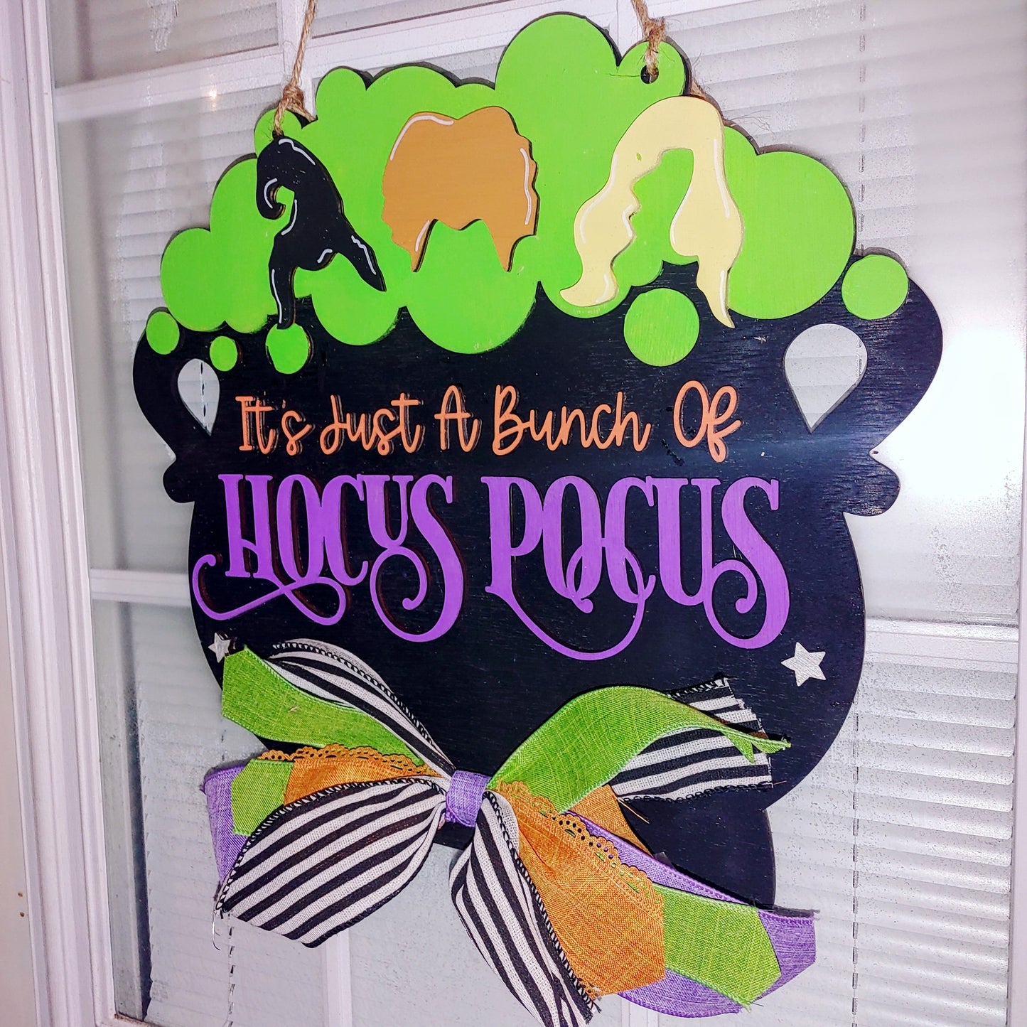 Hocus Pocus Cauldron Door Hanger