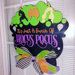 Hocus Pocus Cauldron Door Hanger