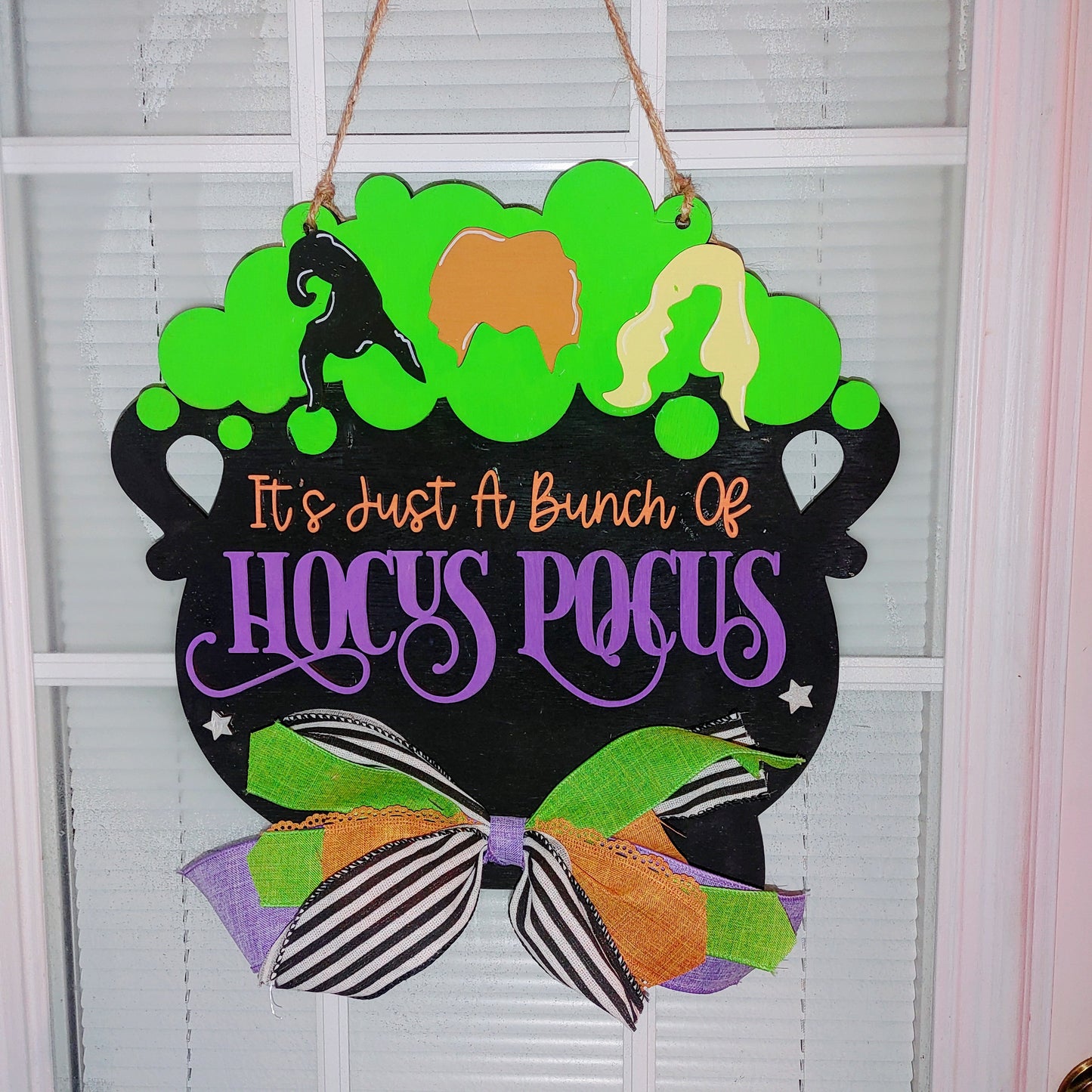 Hocus Pocus Cauldron Door Hanger