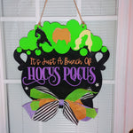 Hocus Pocus Cauldron Door Hanger