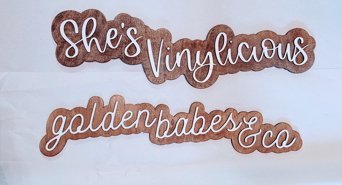 18" DOUBLE LAYER NAME DECOR - FLASH DEAL PRICING ❗