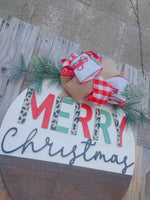 *Limited Edition* Cheetah Merry Christmas Door Hanger