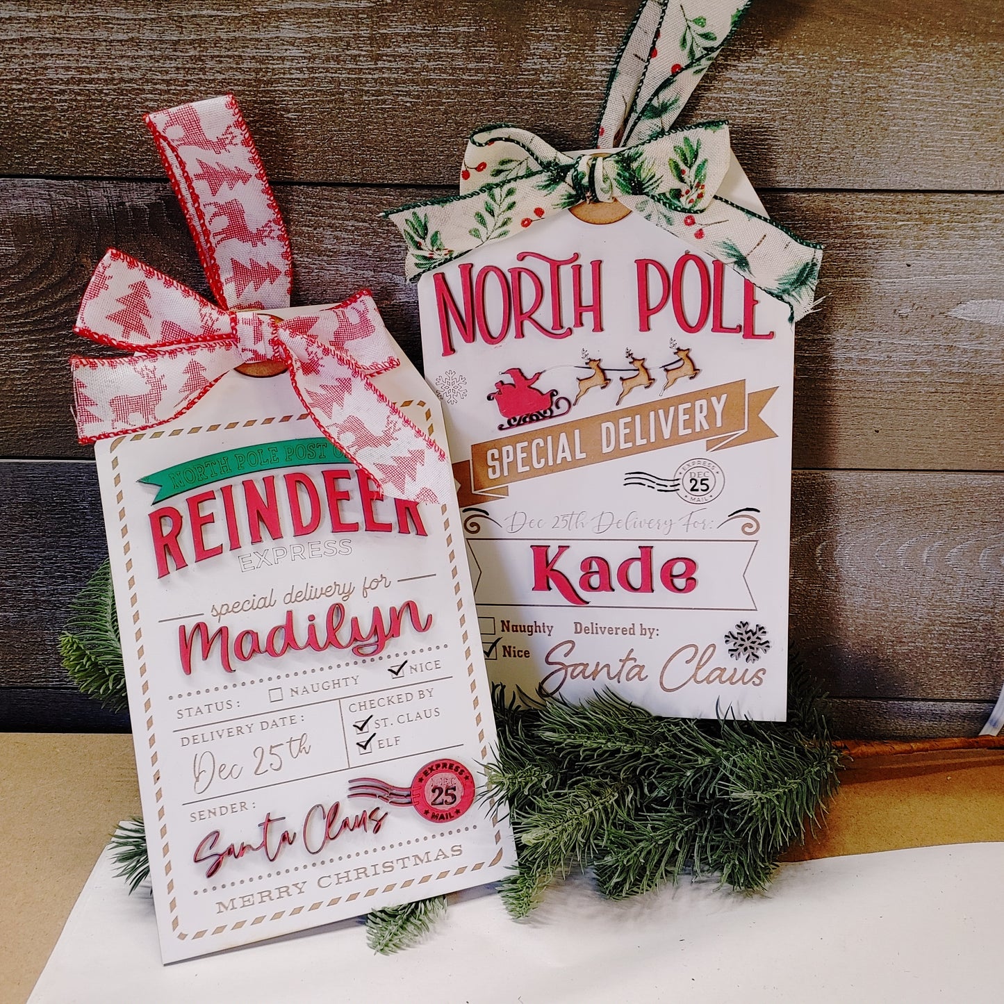 QUICK SHIP - NORTH POLE LARGE DELIVERY TAGS