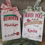 QUICK SHIP - NORTH POLE LARGE DELIVERY TAGS