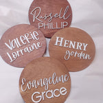 Round First + Middle Name Sign Decor