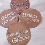 Round First + Middle Name Sign Decor