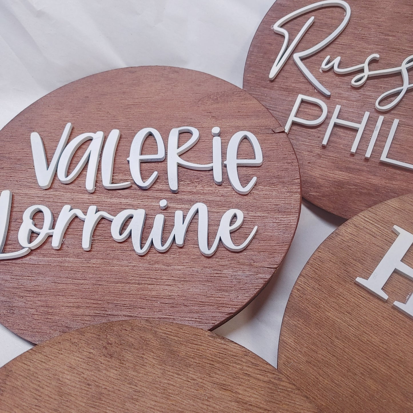 Round First + Middle Name Sign Decor