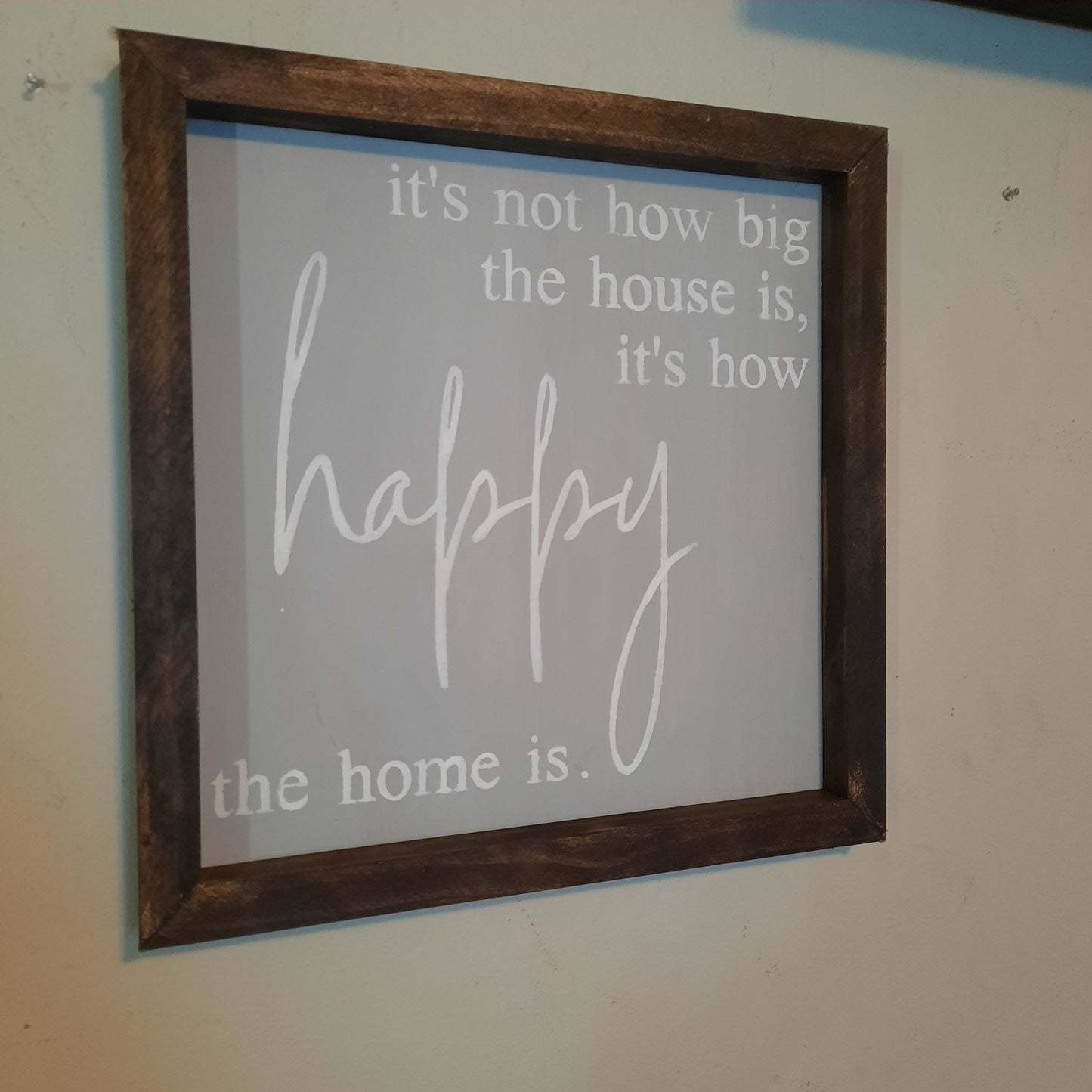 Its not how big the house is, its how happy the home is