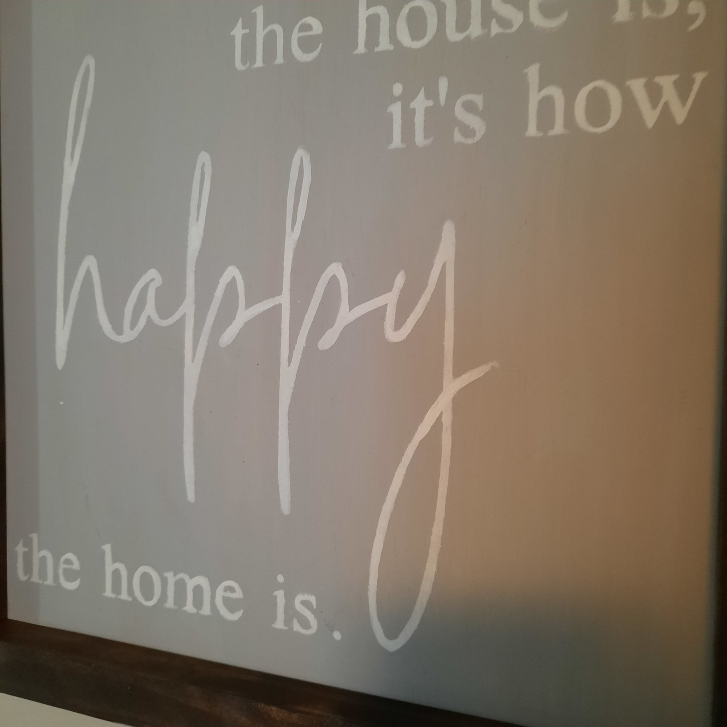 Its not how big the house is, its how happy the home is