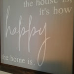 Its not how big the house is, its how happy the home is