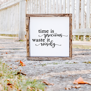 time is precious, waste it wisely
