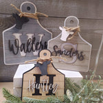 Personalized Cow Tag Decor
