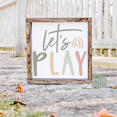 Let's Play Sign - Kid's Room Decor