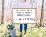 change the ending sign