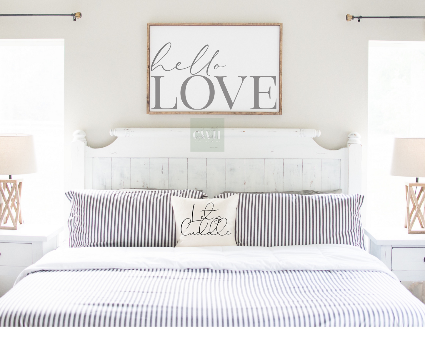 hello love - large bedroom sign