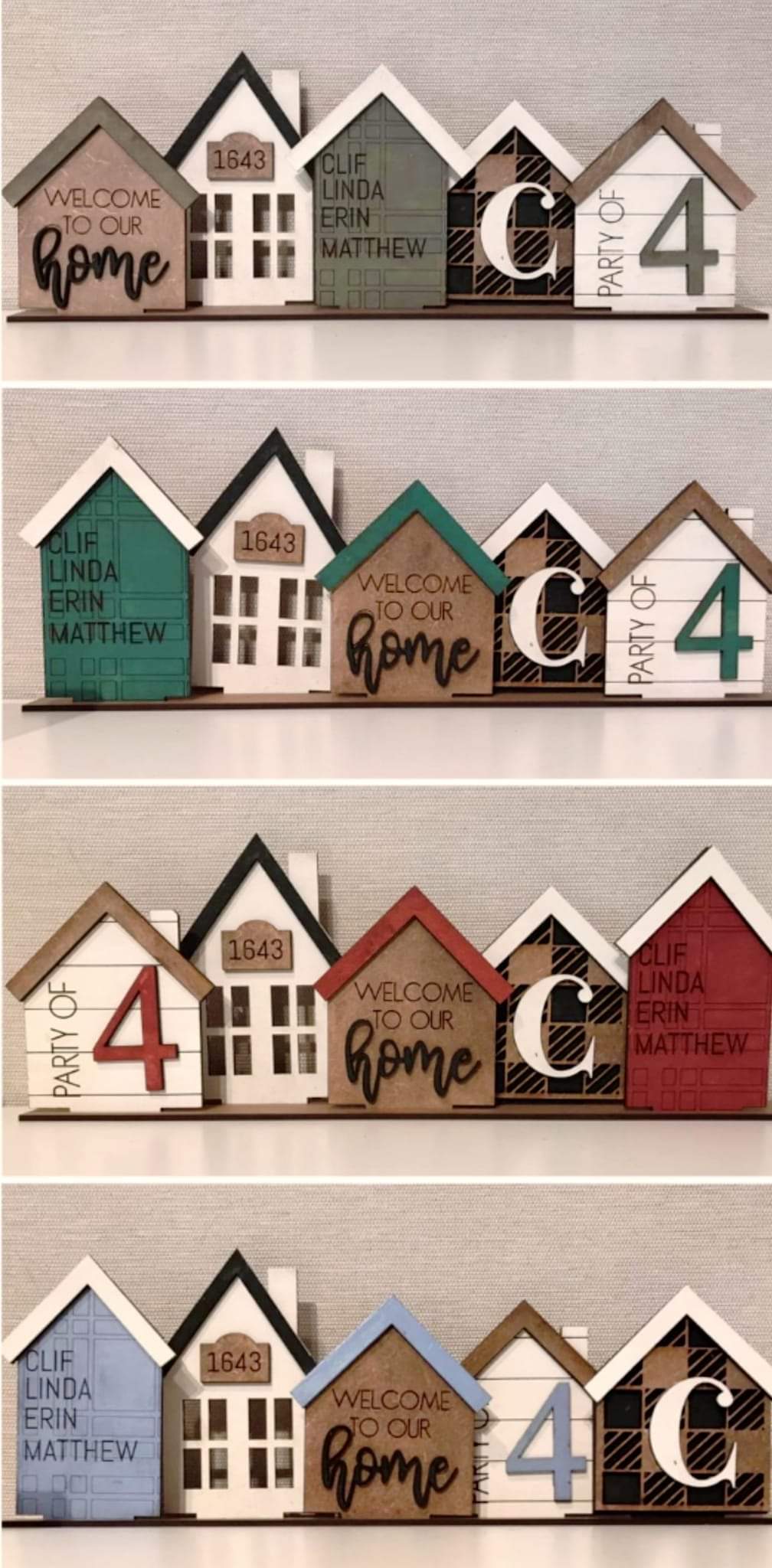 Mini House Decorative Sitter Bunch
