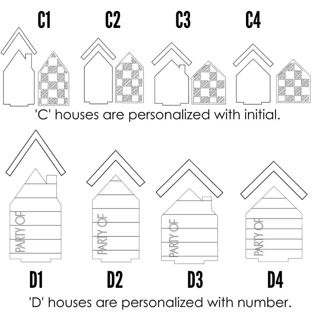 Mini House Decorative Sitter Bunch
