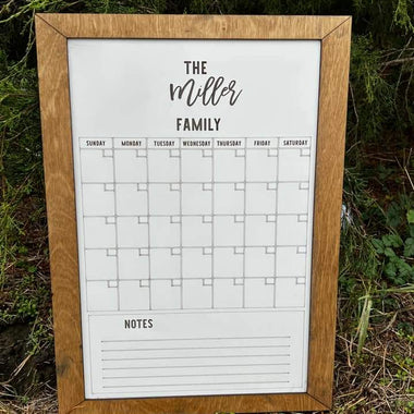 Large Engraved Whiteboard Calander