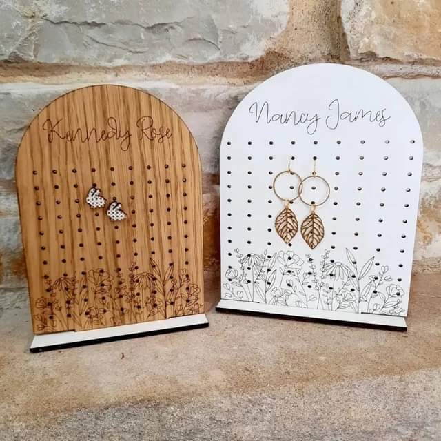Personalized Wildflower Earring Stands