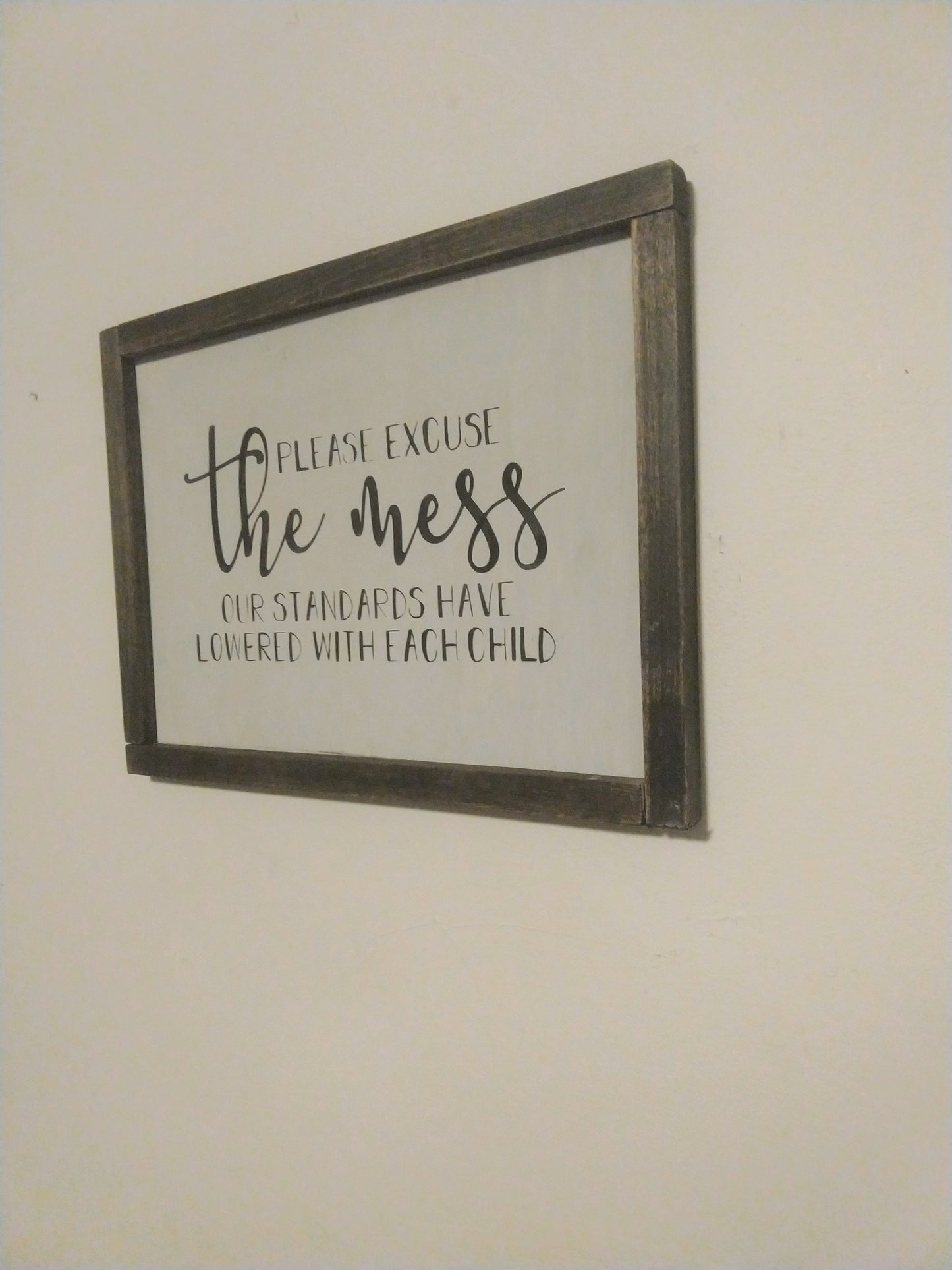 Please excuse the mess Sign