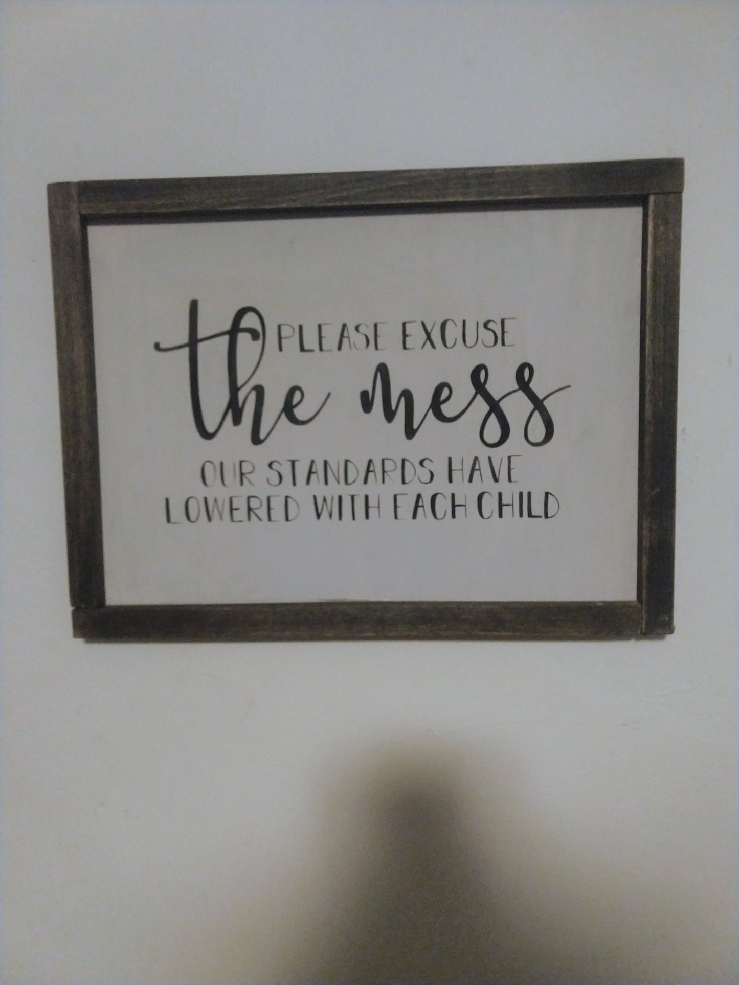 Please excuse the mess Sign