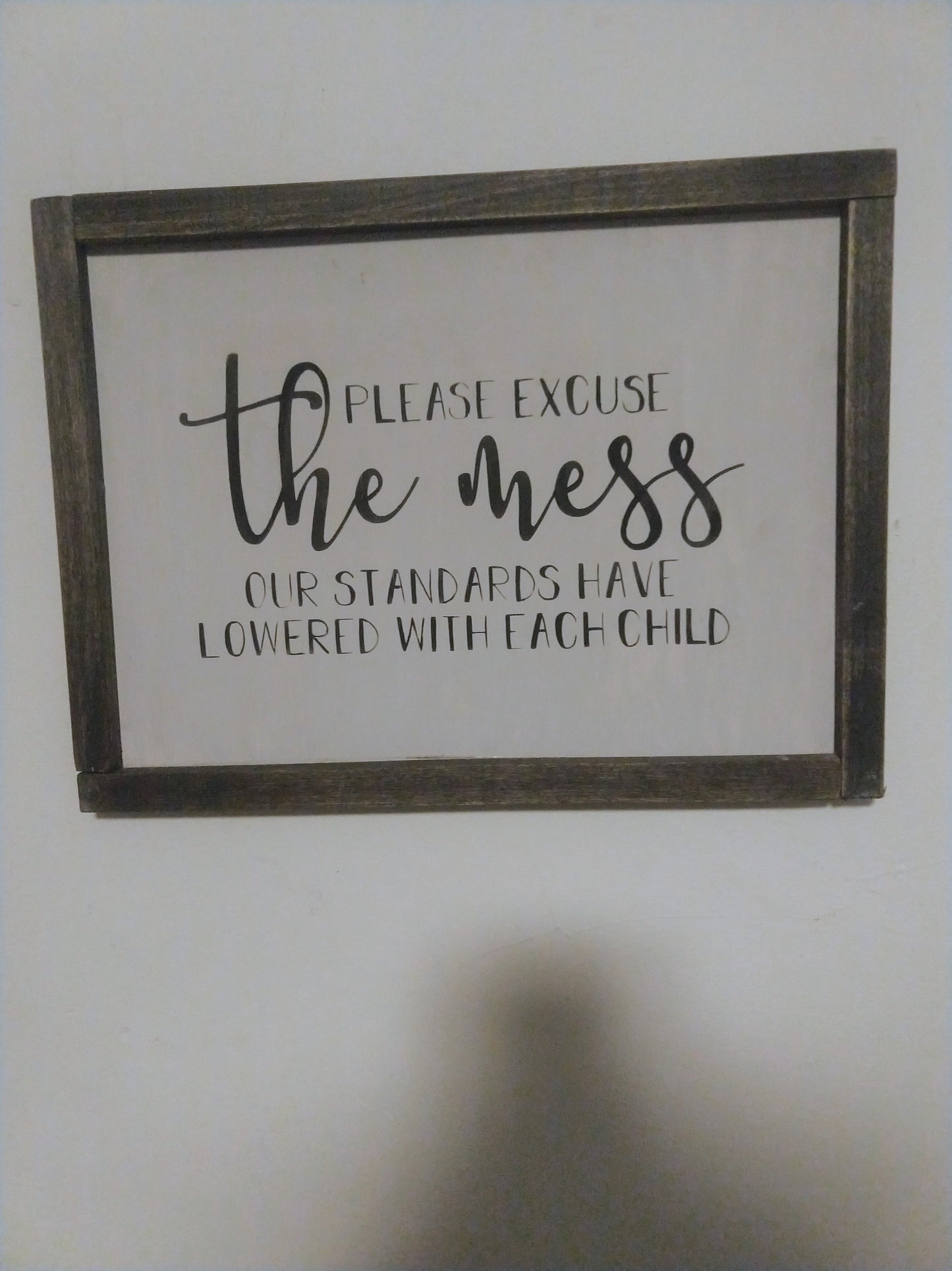 Please excuse the mess Sign
