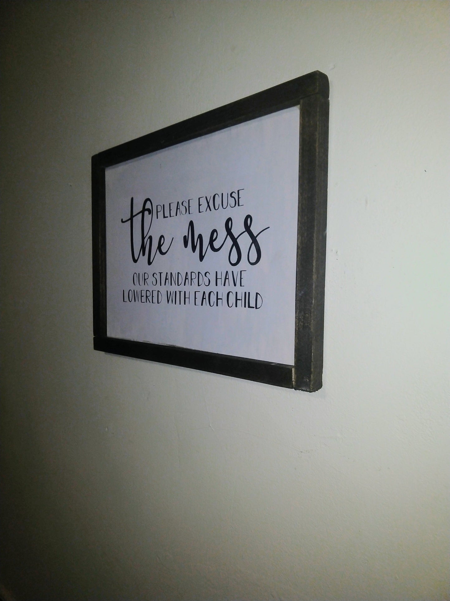 Please excuse the mess Sign