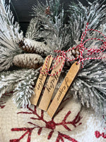 PERSONALIZED MODERN STOCKING TAG