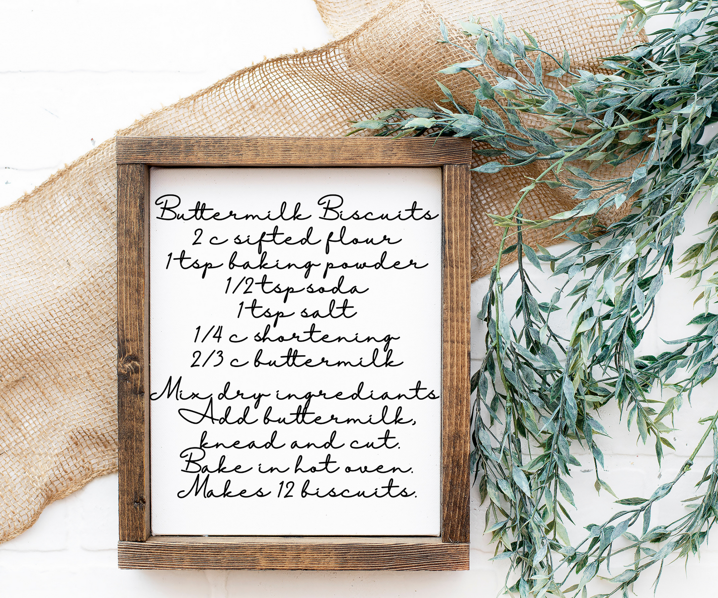 Buttermilk biscuits recipe sign