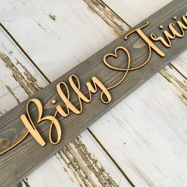 3.5" Connecting Hearts Personalized Sign Boards