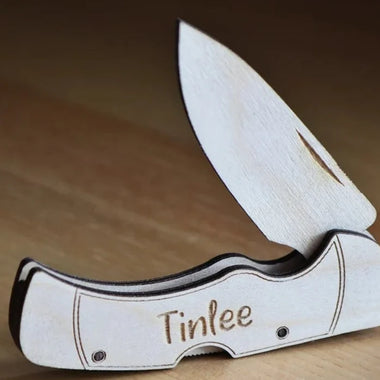 "PRACTICE" WOODEN POCKET KNIFE