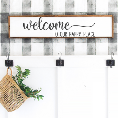 Welcome to our happy place Sign