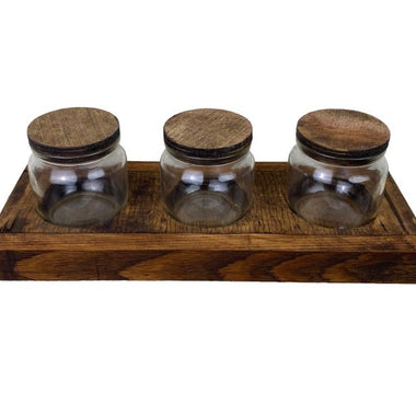 Apothecary Tray w/ 3 Jars