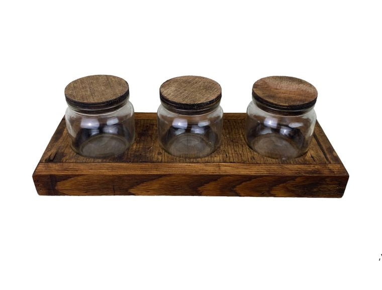 Apothecary Tray w/ 3 Jars